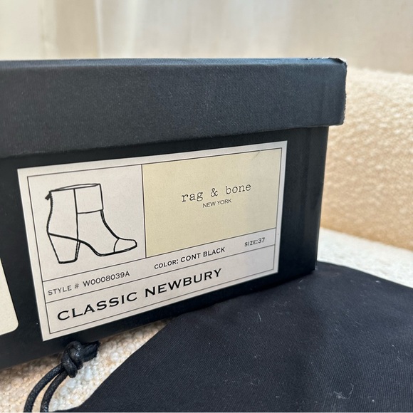 Rag & Bone Classic Black Newbury Ankle Boots - Picture 8 of 11
